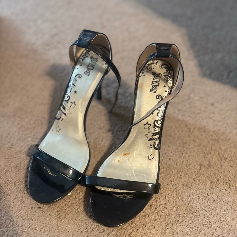Guess Black Strappy Heels size 12